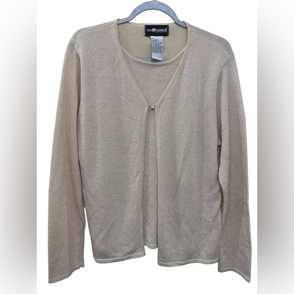 Sag Harbor Cream Cardigan Sweater